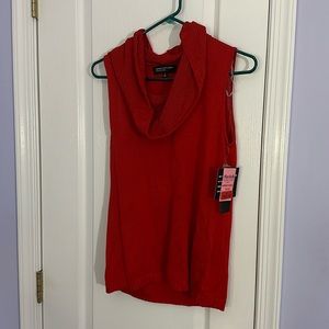 NWT red cowl neck tank sweater